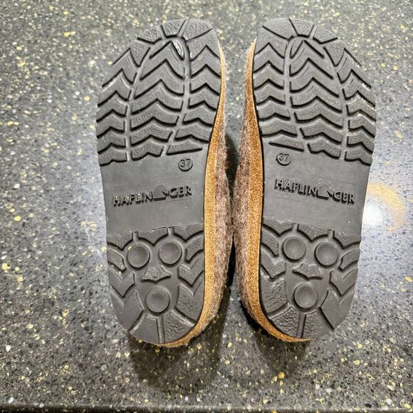 Haflinger Wool Embroidered Clogs. Brown. Size 37/US7 - Picture 8 of 9